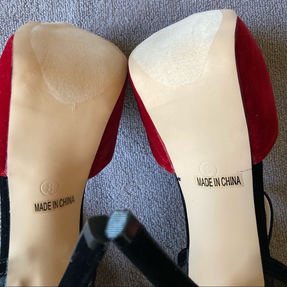 De Blossom Red Suede KINKO-157 Platforms size 8 - Picture 6 of 6